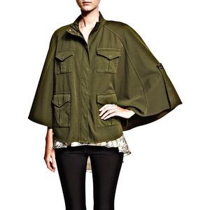 Haute Hippie zip up shawl jacket